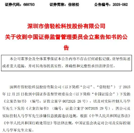 倍轻松公司及实控人被立案！涉嫌信披违法违规(图1)